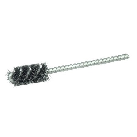 WEILER 7/16" Power Tube Brush, .005" Steel Wire Fill, 1" Brush Length 21142